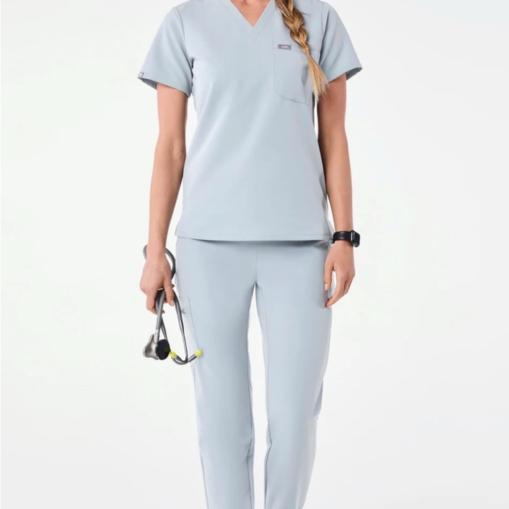Limited Edition Women's High Waisted Zamora Dusty Blue M Scrub Joggers